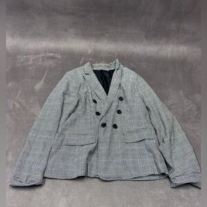 Shinestar Black and White Checkered Blazer women’s size xl work office casual